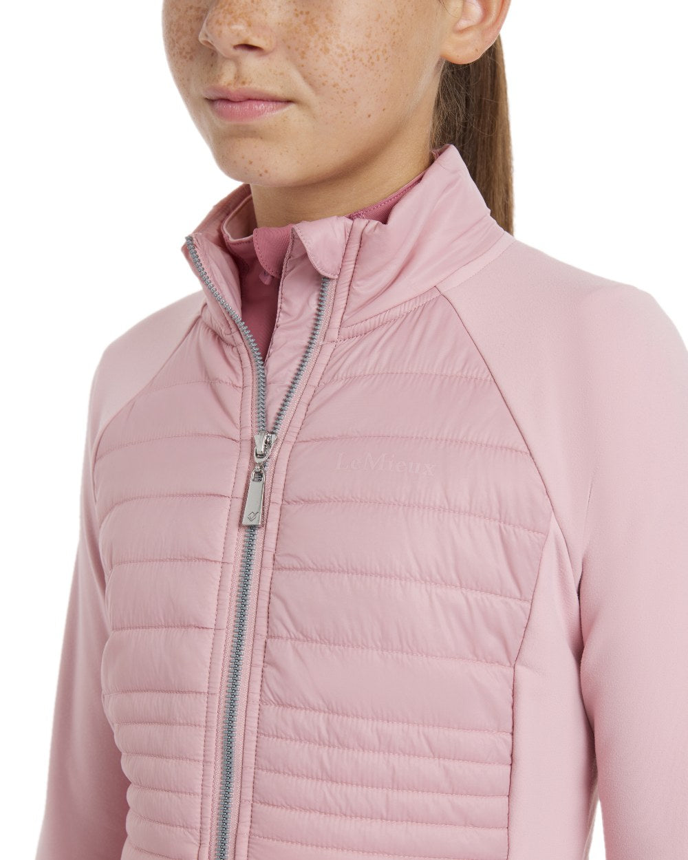 Blossom coloured LeMieux Young Rider Josephine Jacket on white background