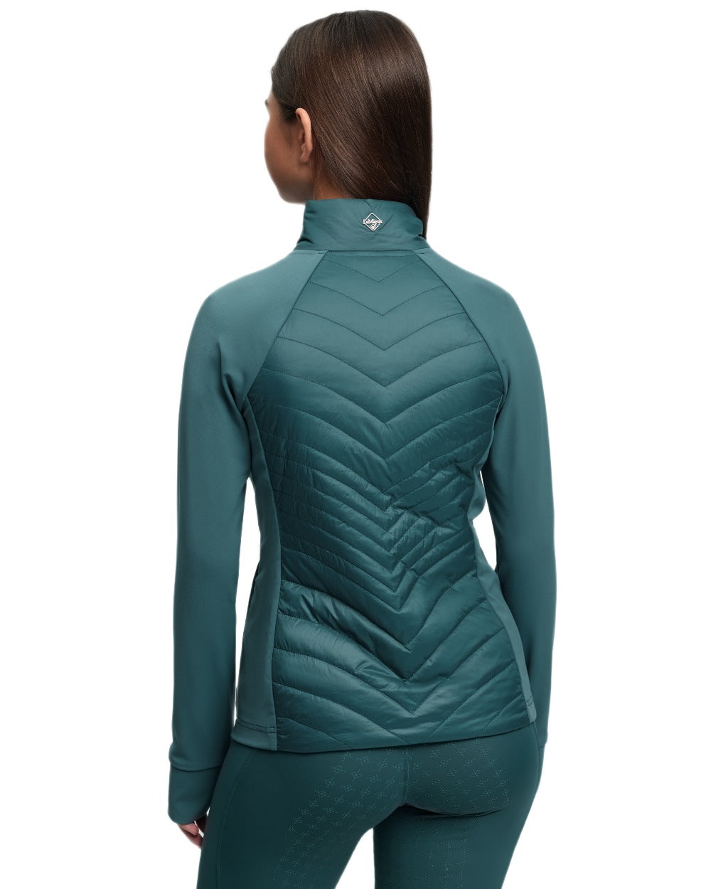 Jungle coloured LeMieux Young Rider Josephine Jacket on white background