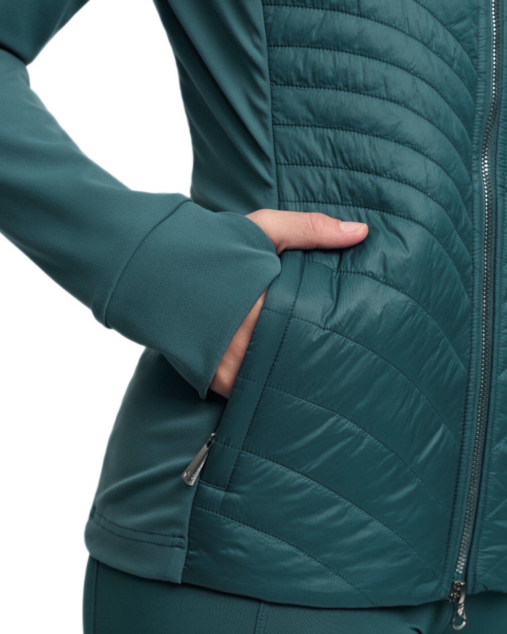 Jungle coloured LeMieux Young Rider Josephine Jacket on white background