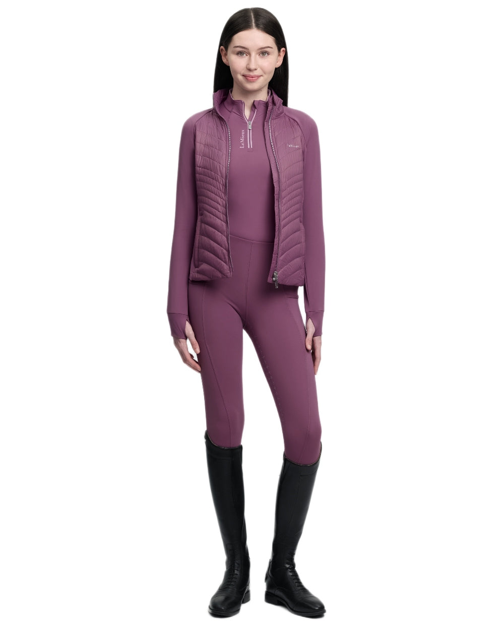 Mallow coloured LeMieux Young Rider Josephine Jacket on white background