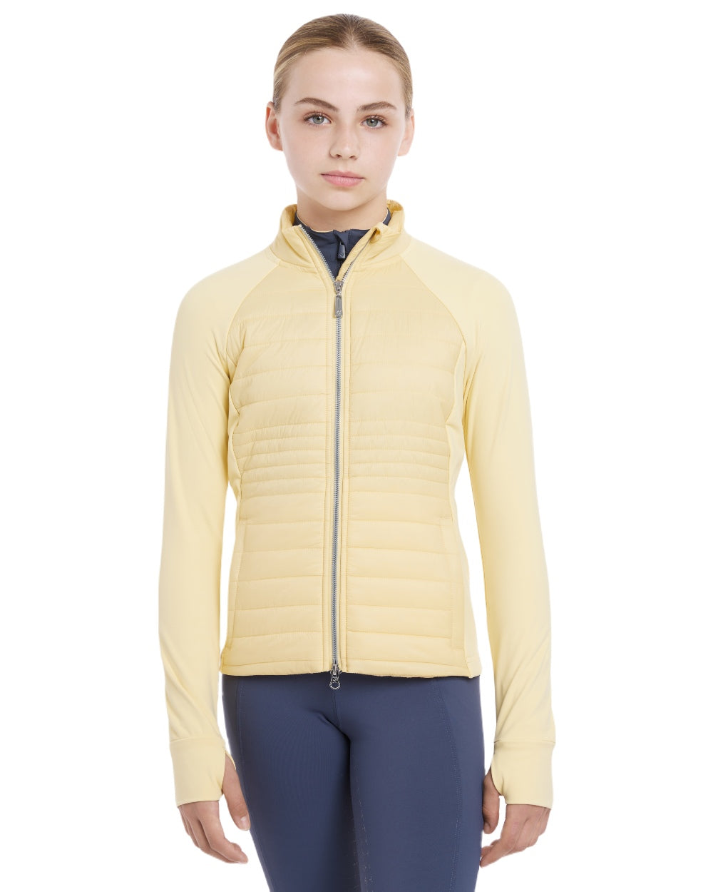 Mimosa coloured LeMieux Young Rider Josephine Jacket on white background