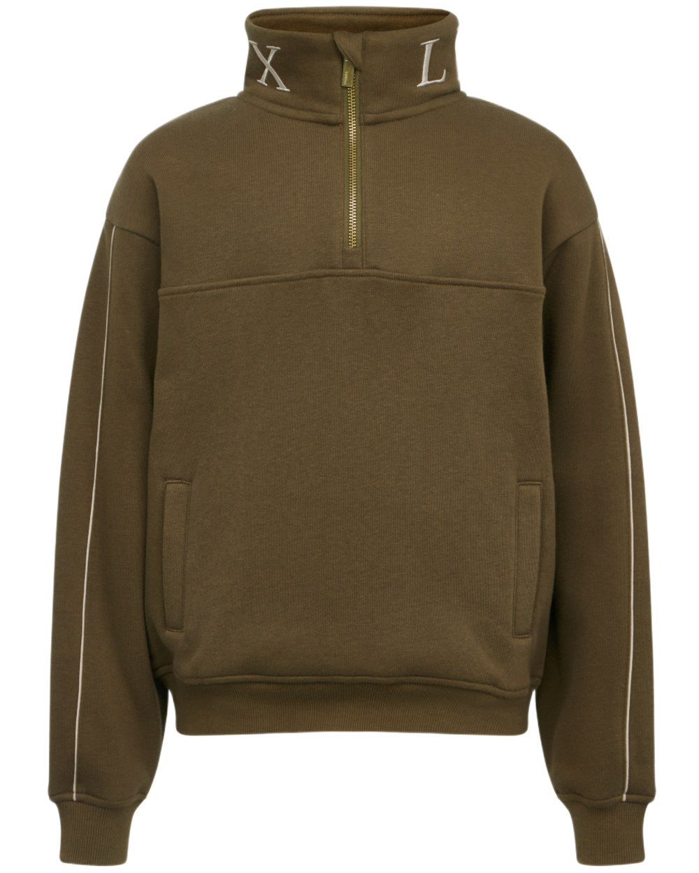 Alpine coloured LeMieux Young Rider Kate Quarter Zip Sweater on white background