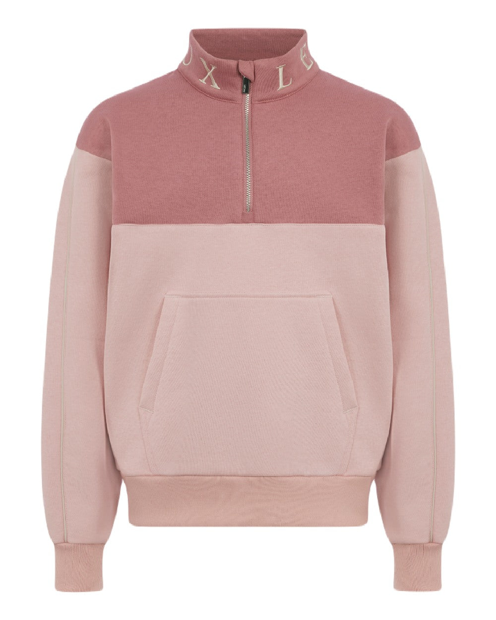 Blossom coloured LeMieux Young Rider Kate Quarter Zip Sweater on white background