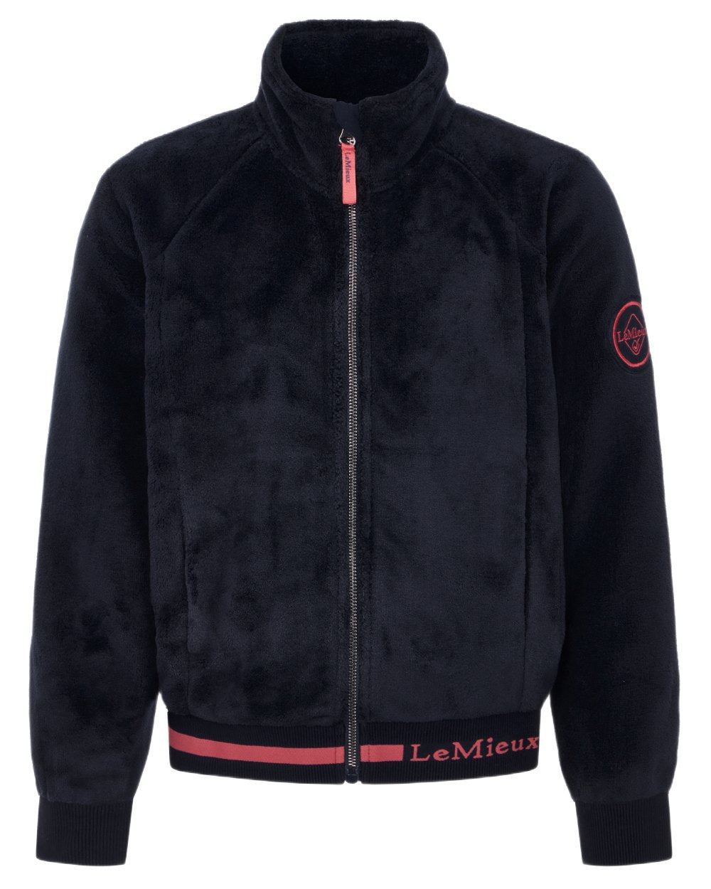 Navy Coloured LeMieux Young Rider Libby Fleece Jacket On A White Background