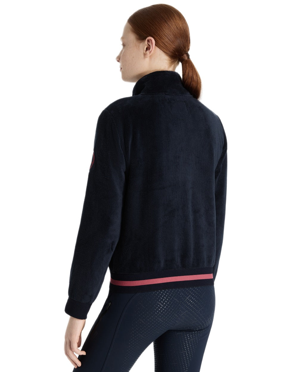 Navy Coloured LeMieux Young Rider Libby Fleece Jacket On A White Background