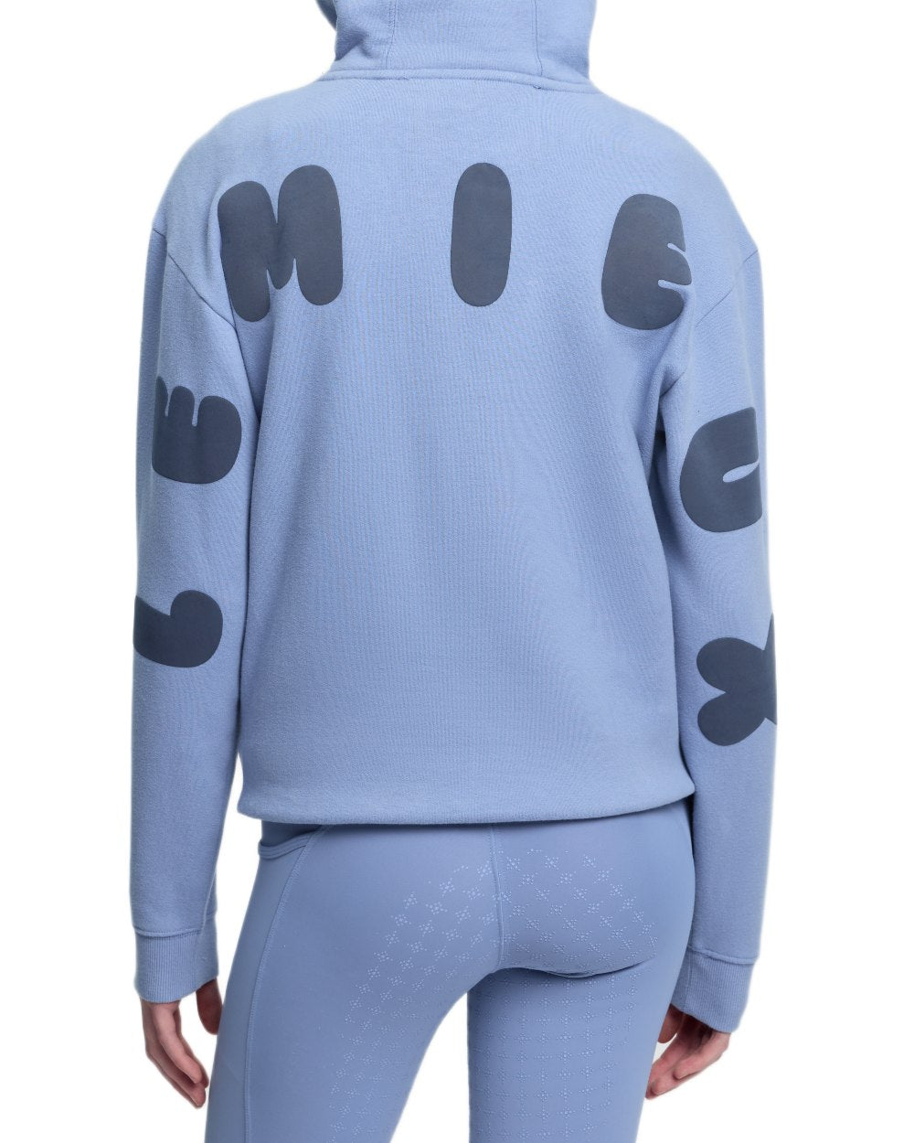 Powder Blue coloured LeMieux Young Rider Sia Hoodie on white background