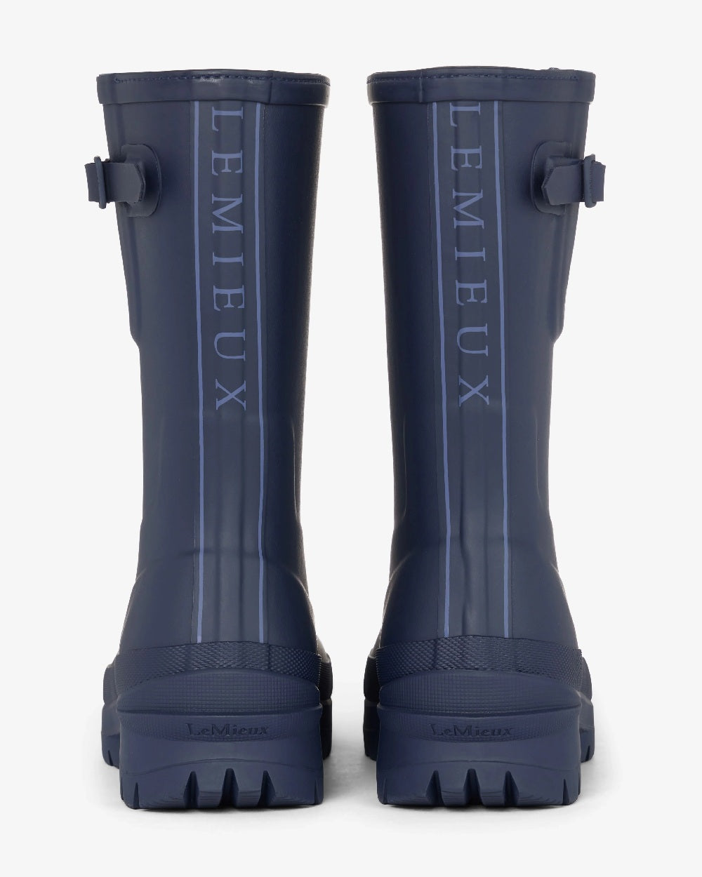 Navy Coloured LeMieux Kids Junior Bramshaw Welly on White Background