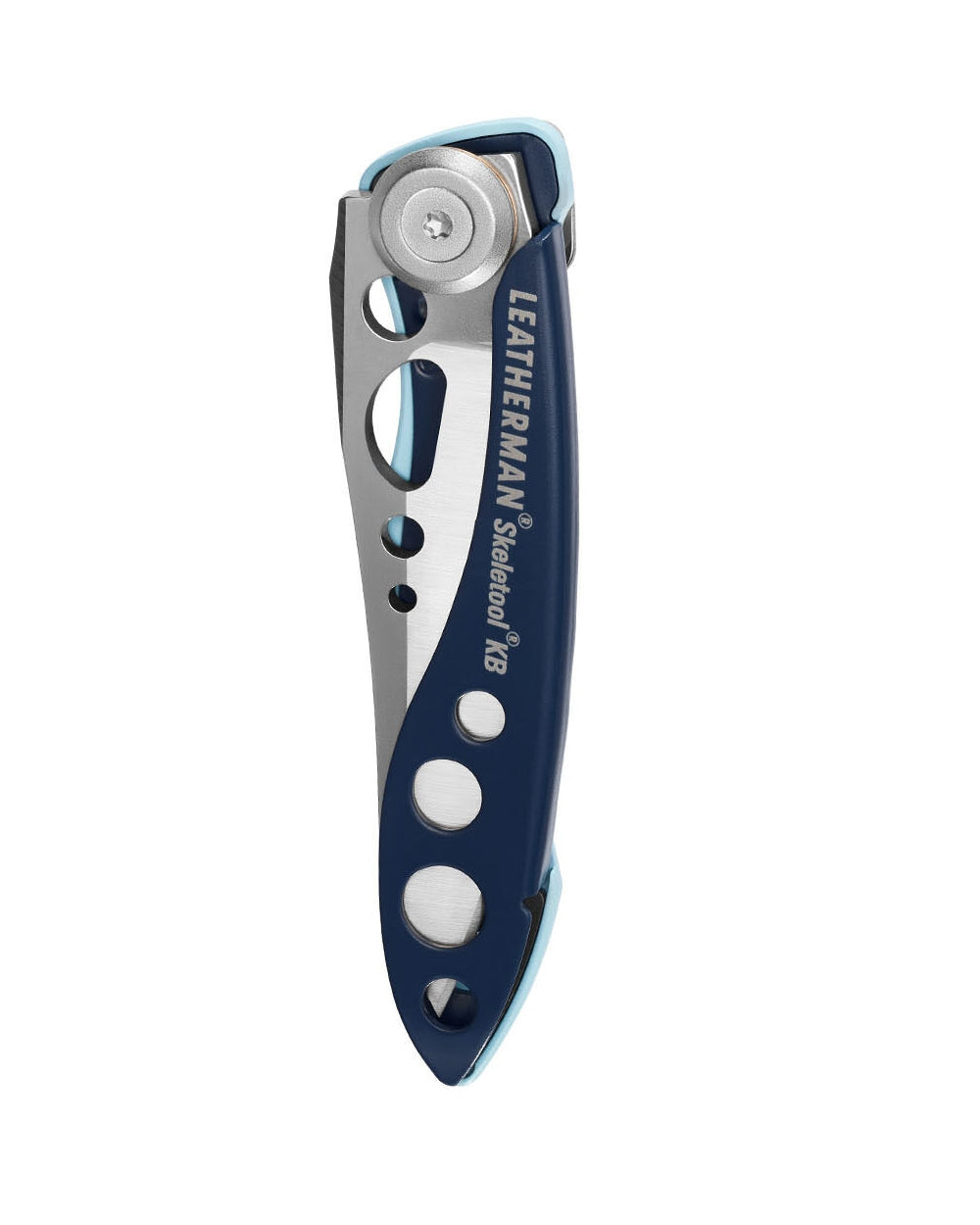 Night Shade coloured Leatherman Skeletool KB Knife on white background