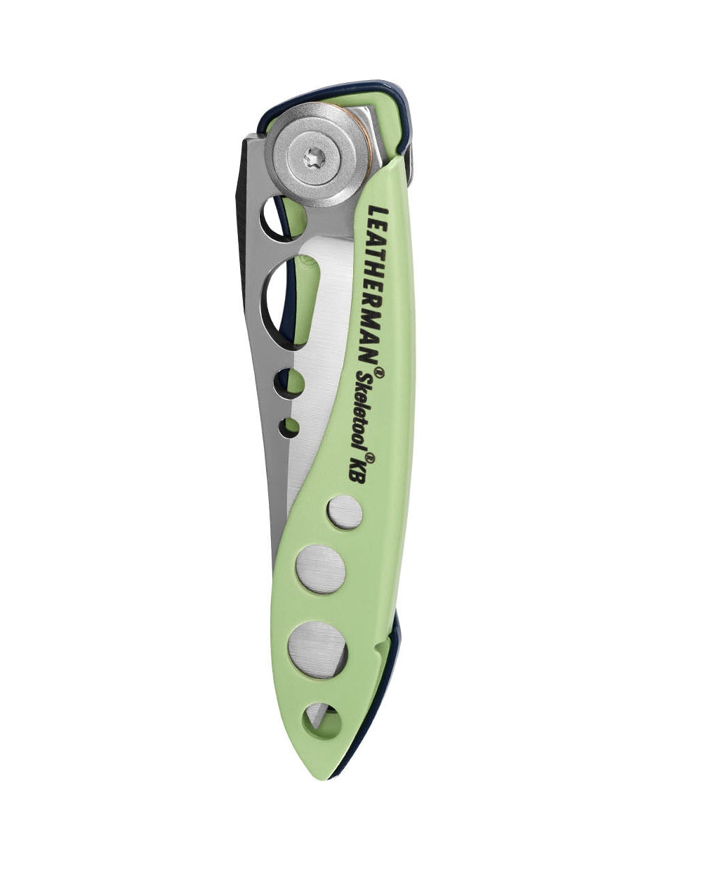 Verdant coloured Leatherman Skeletool KB Knife on white background