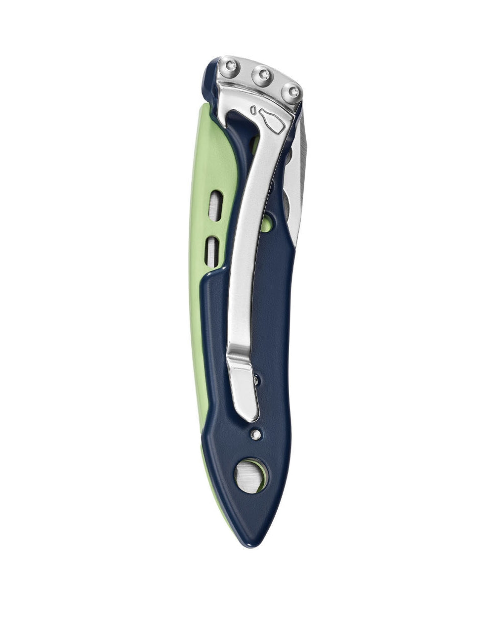 Verdant coloured Leatherman Skeletool KB Knife on white background