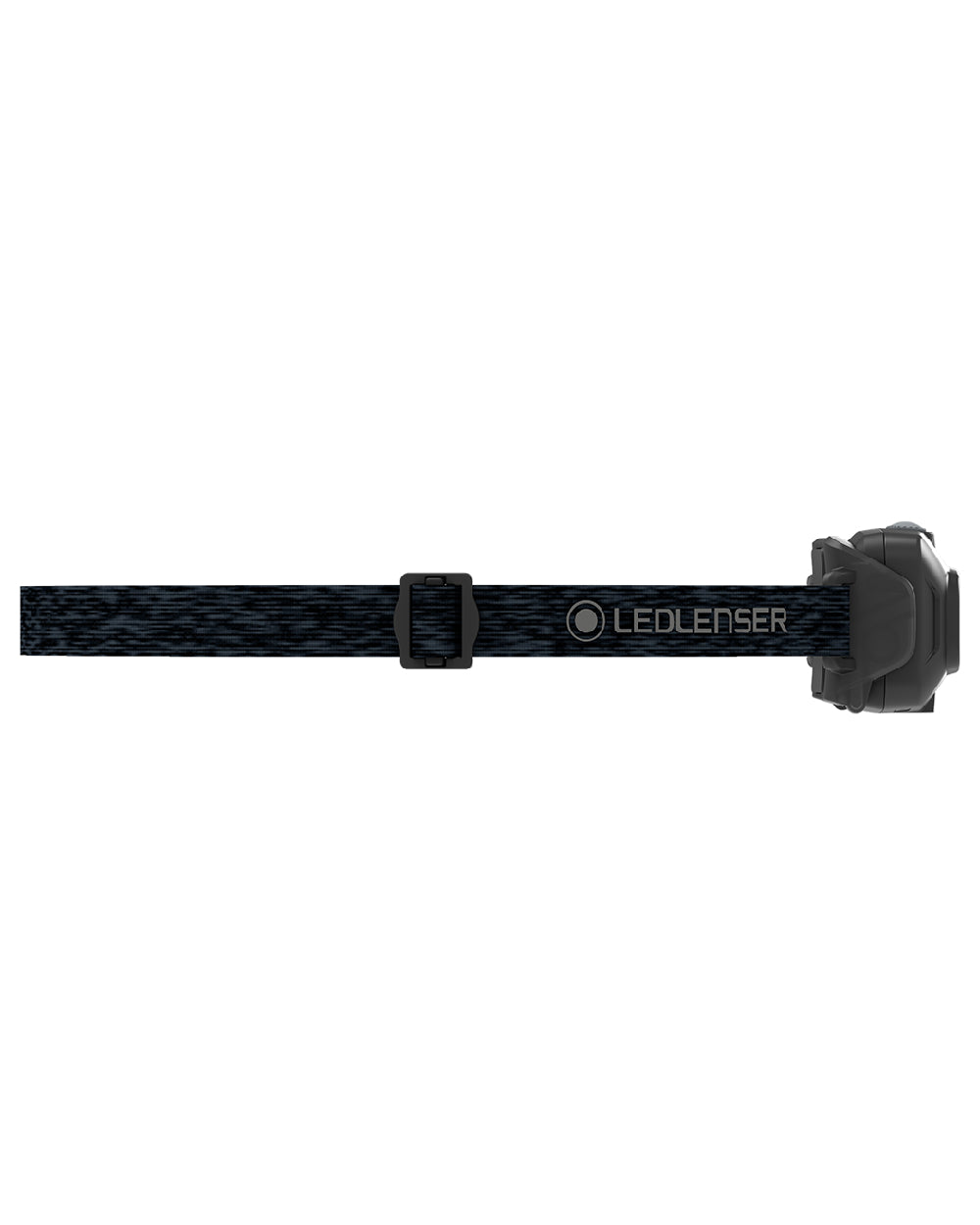 Black Coloured Led Lenser HF4R Core Rechargeable Head Torch on white background