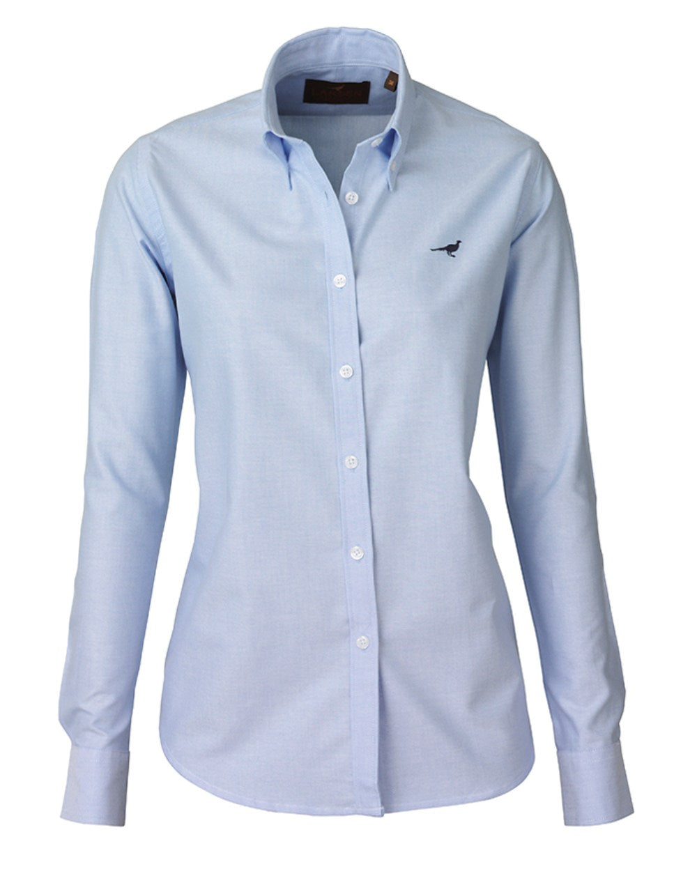 Light Blue Coloured Laksen Notre Dame Oxford Shirt On A White Background