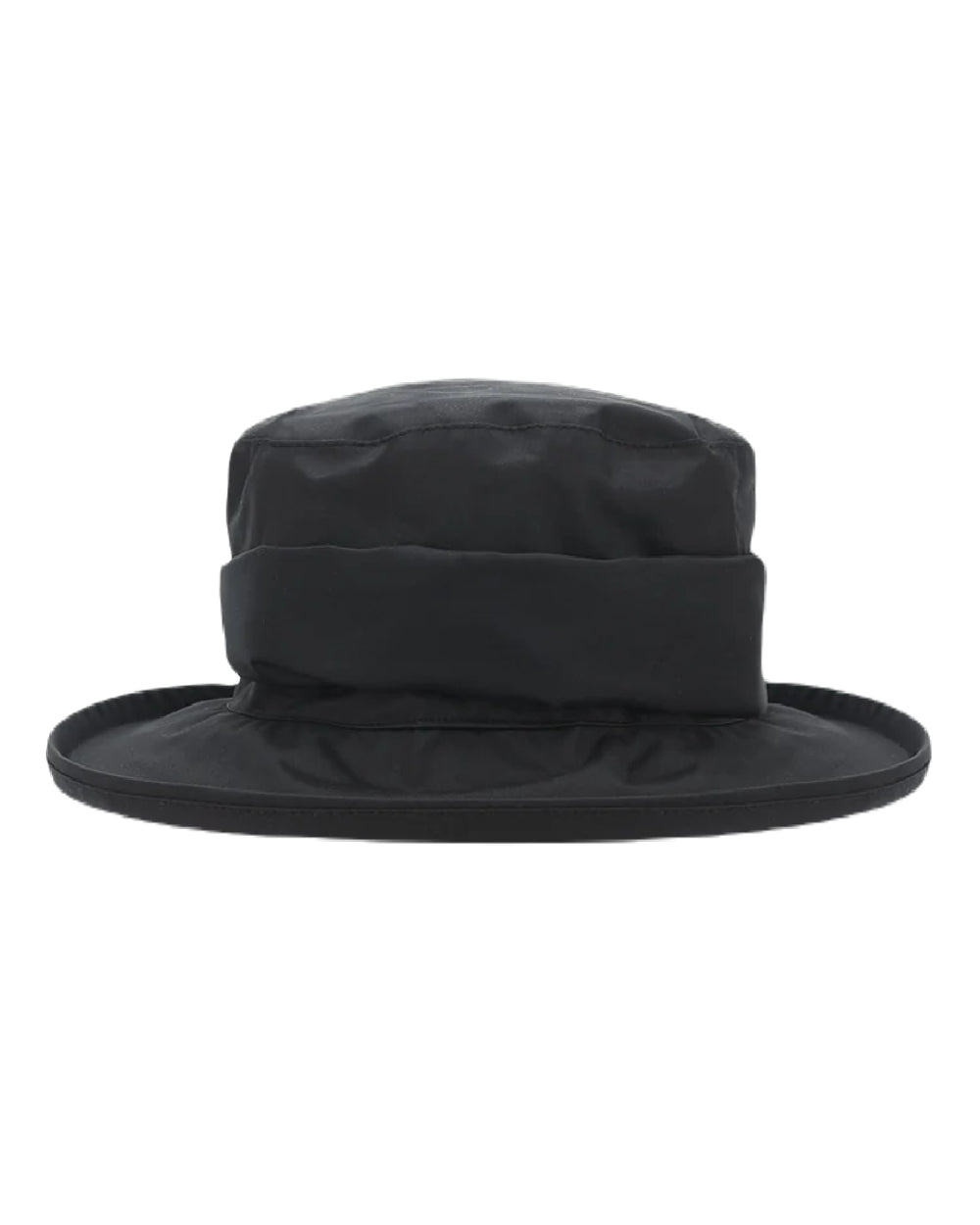 Black coloured Lighthouse Canterbury Waterproof Hat on white background