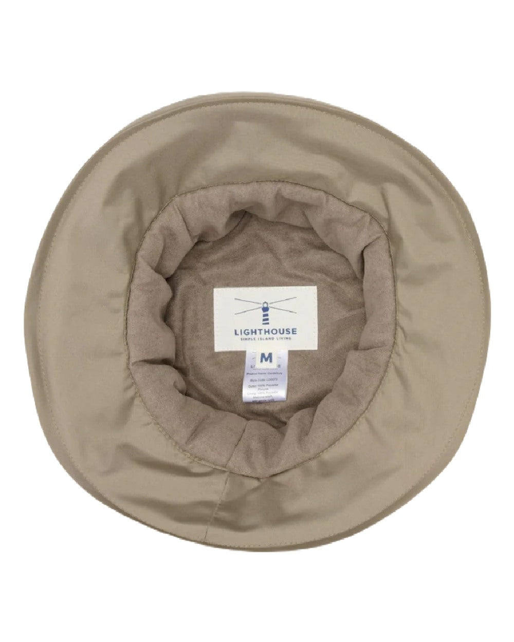 Fawn coloured Lighthouse Canterbury Waterproof Hat on white background