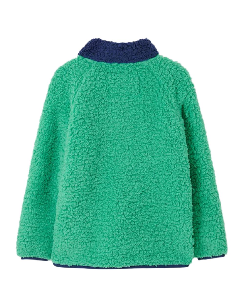 Green Tractor coloured Lighthouse Childrens Caden Fleece on white background
