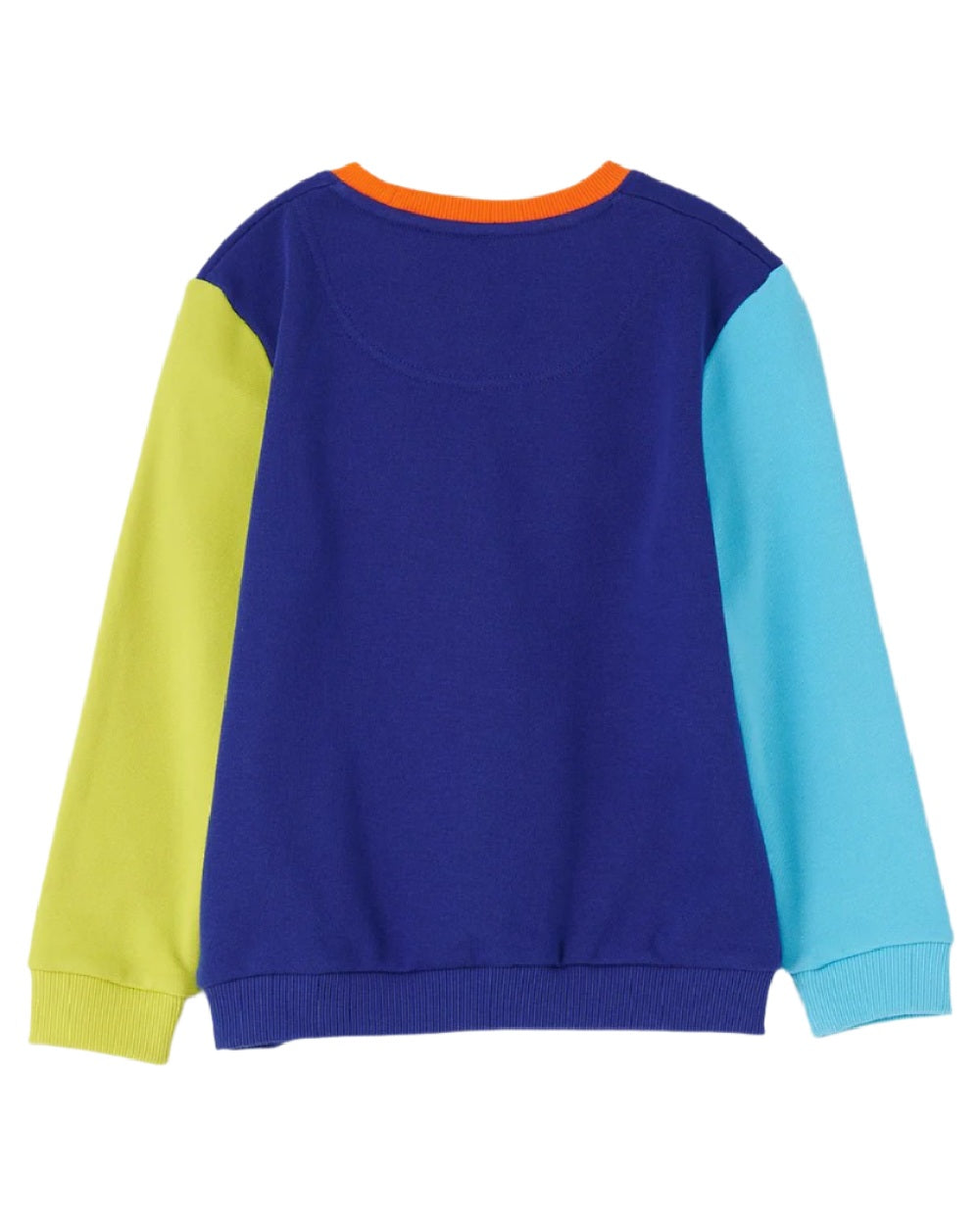 Blue Navy Lime coloured Lighthouse Childrens Finn Jersey on white background