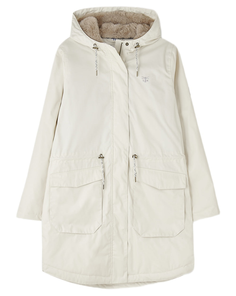 Irish Cream coloured Lighthouse Isobel Ladies Coat on white background