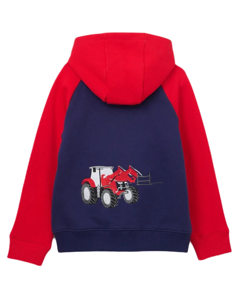Red Tractor coloured Lighthouse Jackson Childrens Full Zip Hoodie on white background