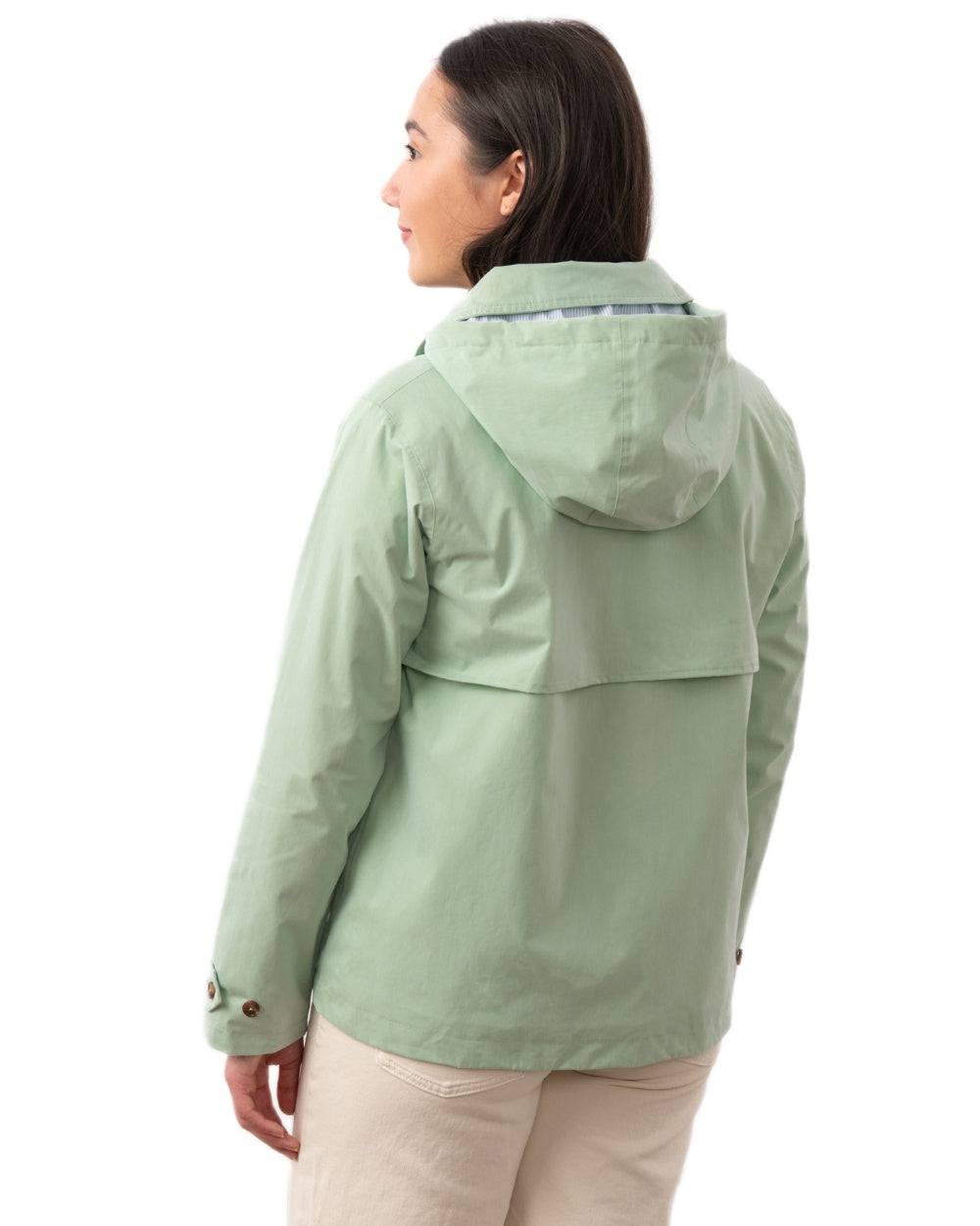 Mint coloured Lighthouse Ladies Blair Coat on white background