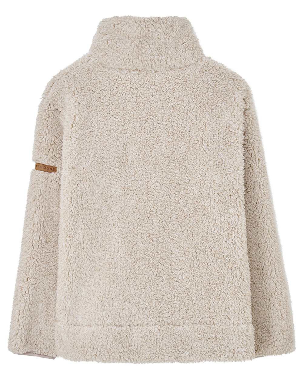 Irish Cream coloured Lighthouse Ladies Coast Half Zip Fleece Sweater on white background