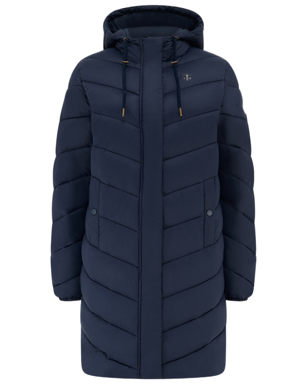 Navy coloured Lighthouse Ladies Lois Coat on white background