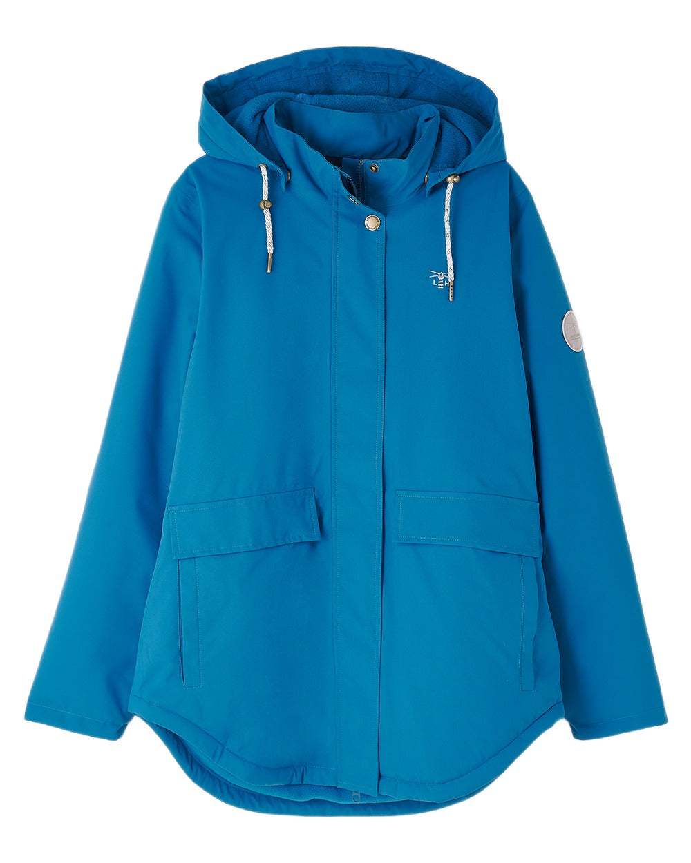 Teal coloured Lighthouse Ladies Tess Coat on white background