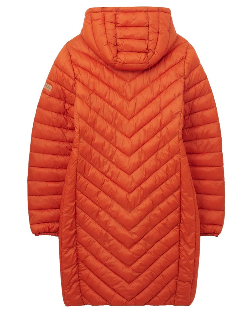 Burnt Orange coloured Lighthouse Laurel Ladies Coat on white background