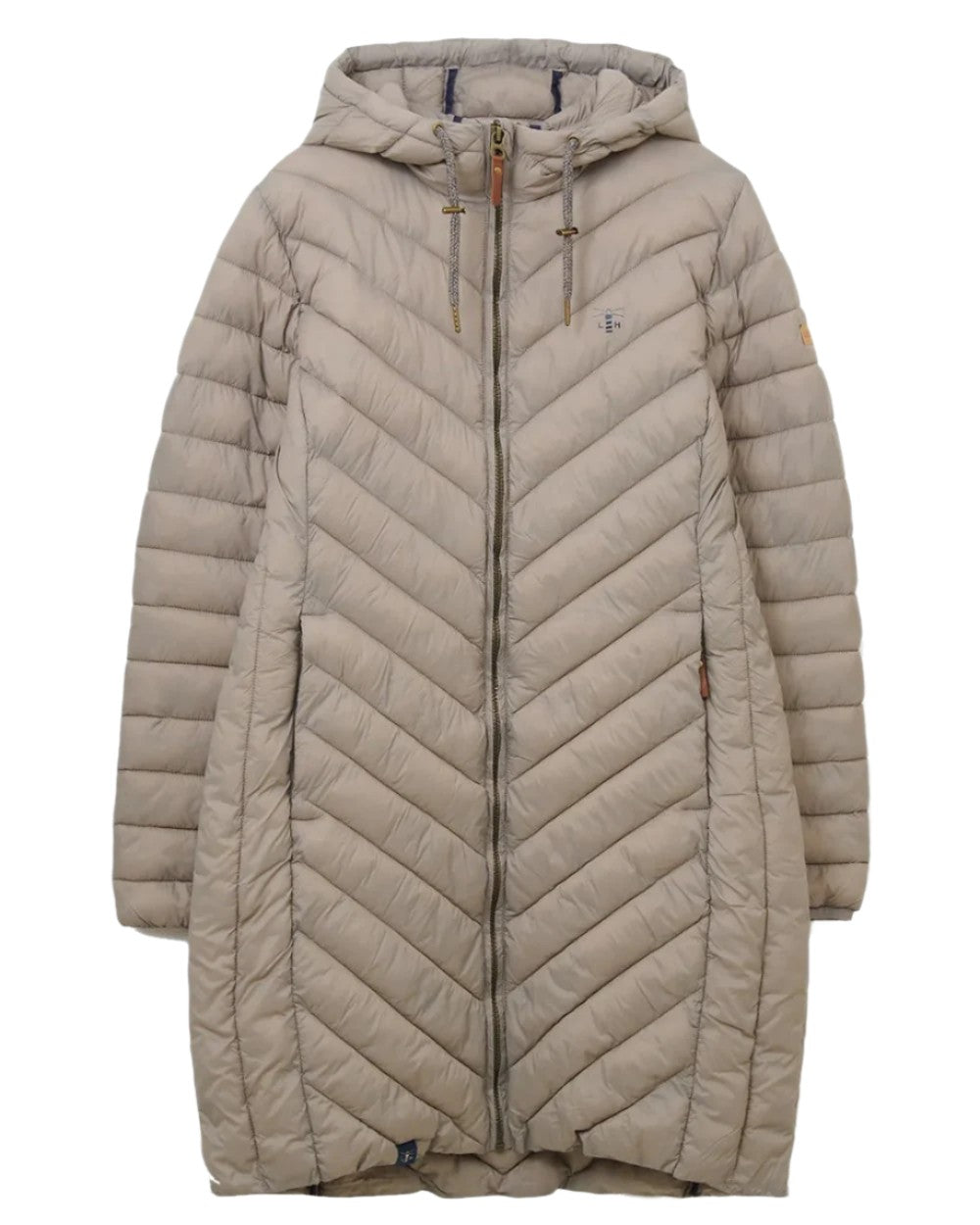 Mocha coloured Lighthouse Laurel Ladies Coat on white background
