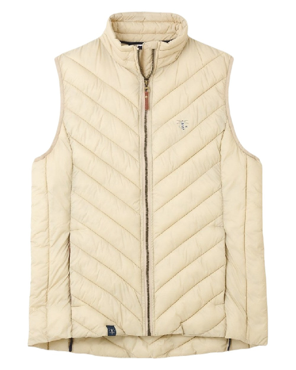 Almond coloured Lighthouse Laurel Ladies Gilet on white background