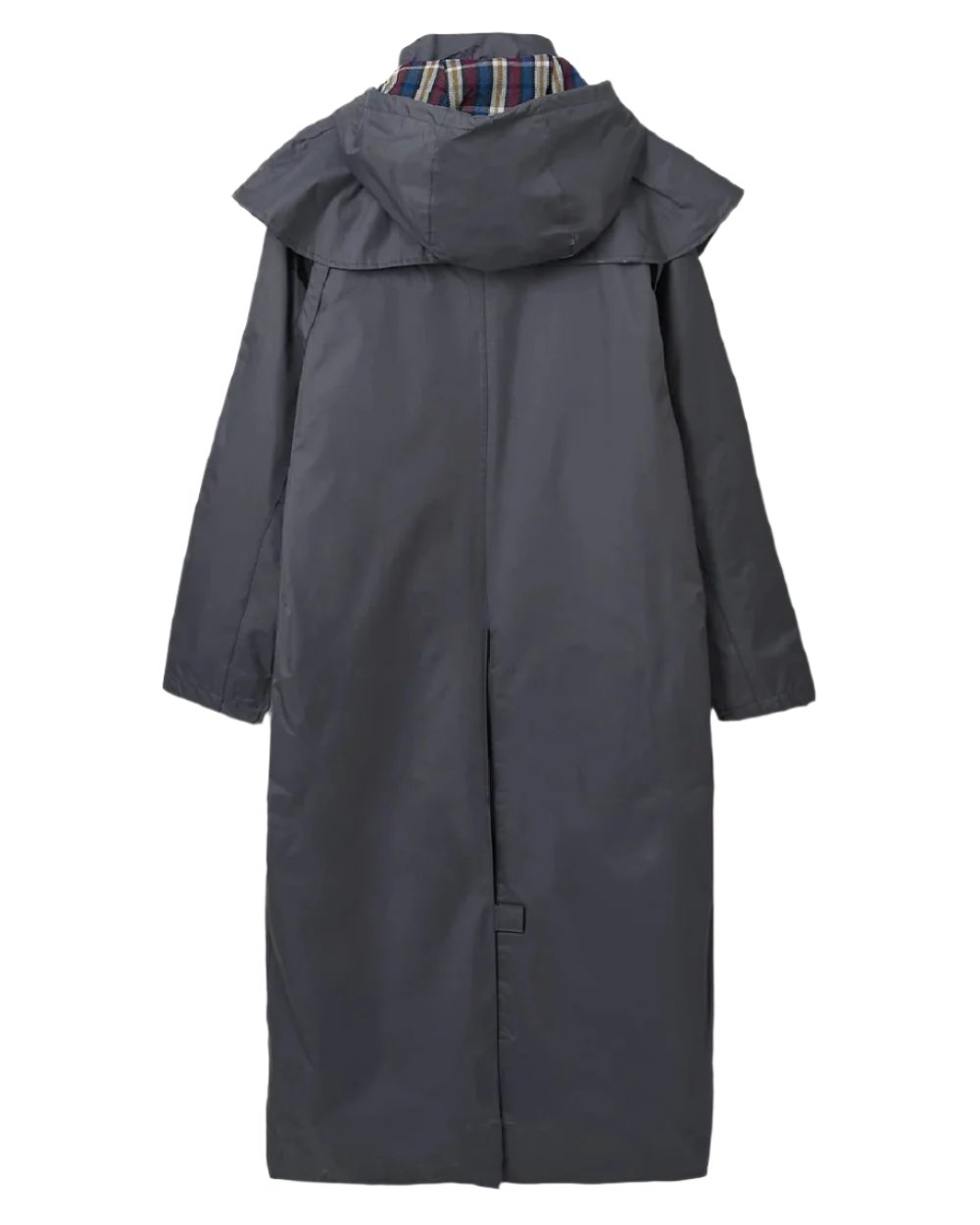Urban Grey coloured Lighthouse Outback Full Length Ladies Waterproof Raincoat on white background