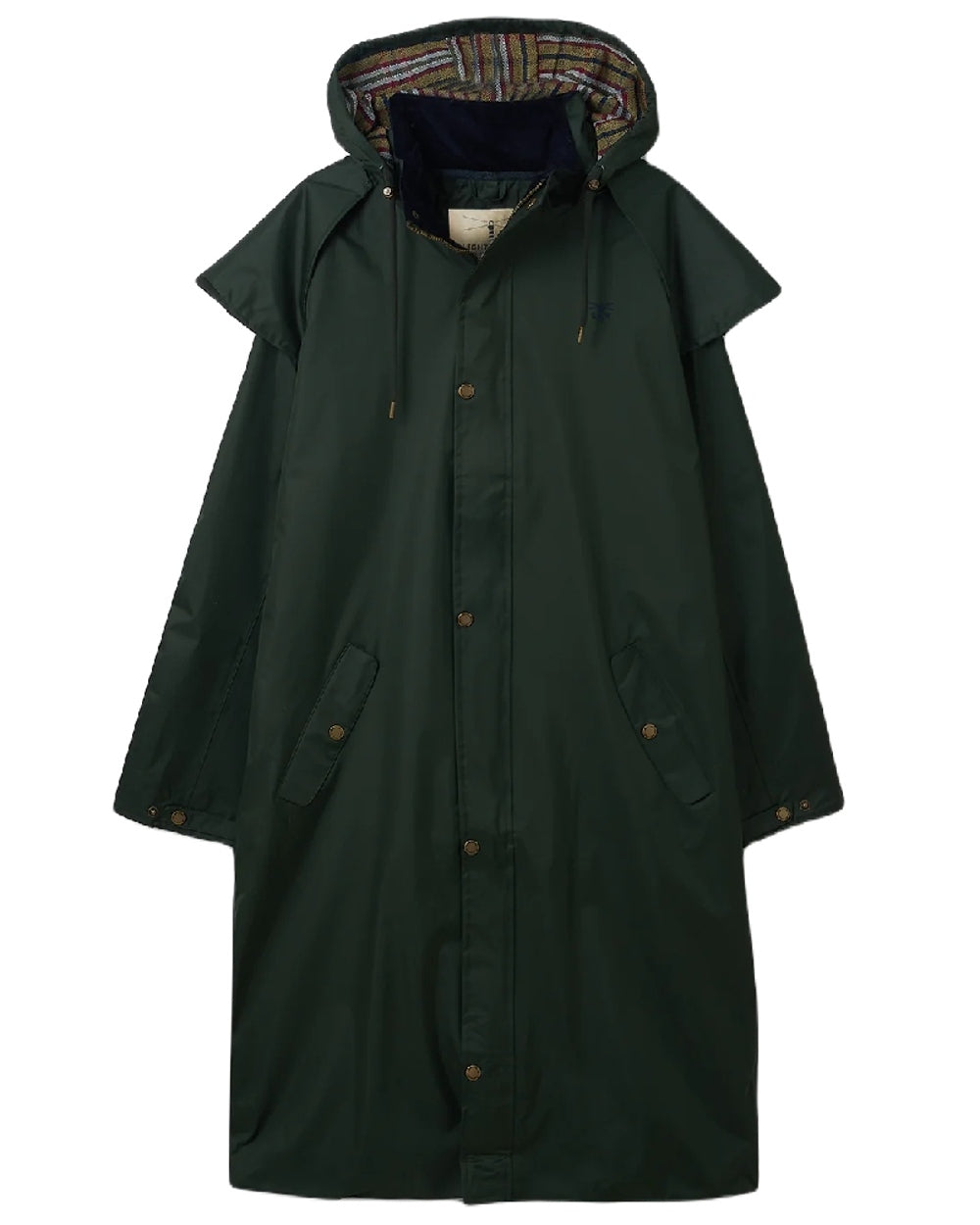 Duffel coloured Lighthouse Long Waterproof Coat on White background