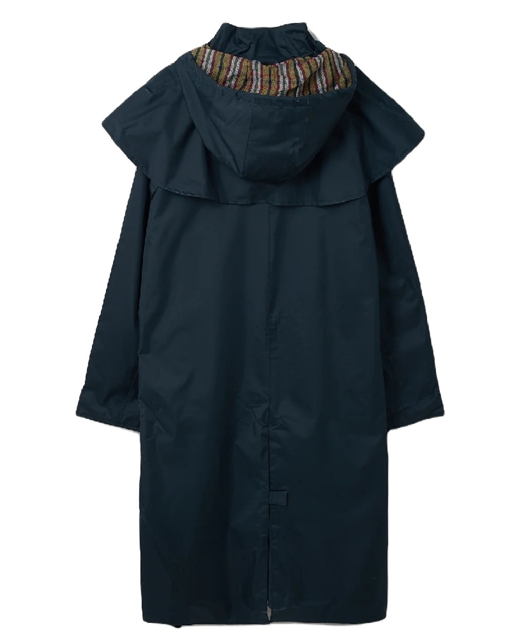 Navy coloured Lighthouse Long Waterproof Coat on white background