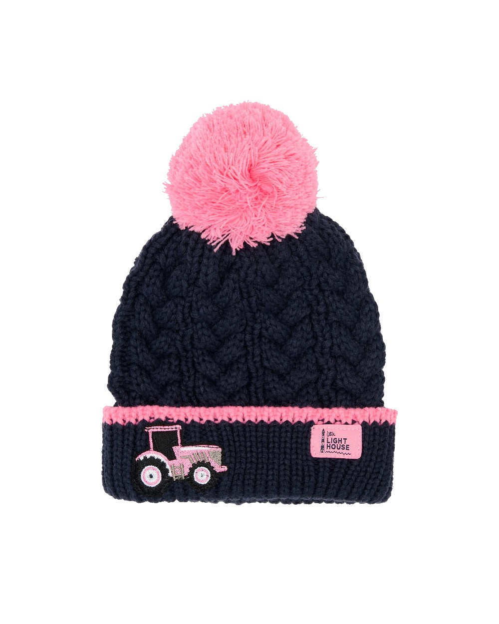 Lighthouse Childrens Bobbie Bobble Hat in Sweet Pea Tractor