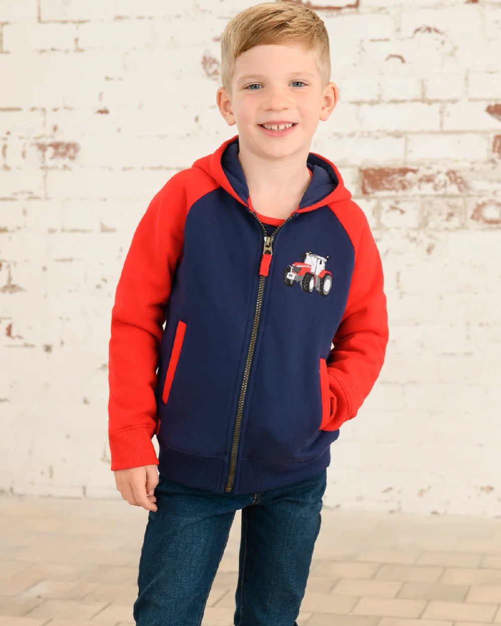 Lighthouse Jackson Full Zip Hoodie in Red Tractor