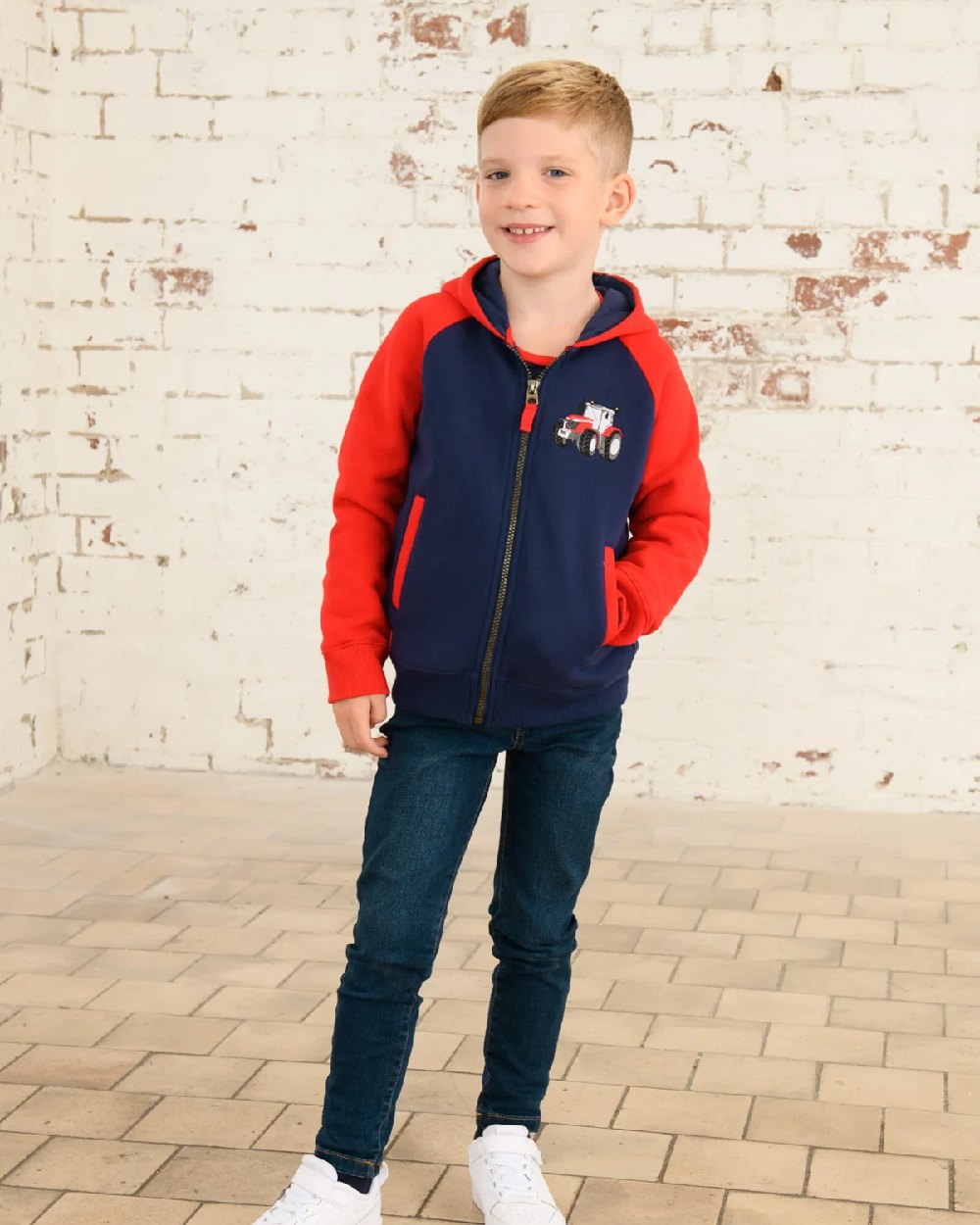 Lighthouse Jackson Full Zip Hoodie in Red Tractor