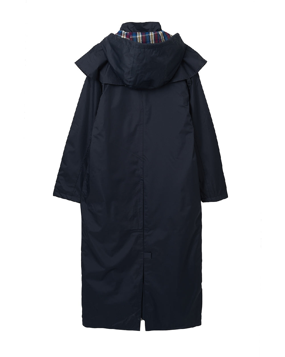 Nightshade coloured Lighthouse Outback Full Length Ladies Waterproof Raincoat on White background 