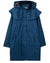 Deep Sea coloured Lighthouse Outrider 3/4 Length Ladies Waterproof Raincoat on White background #colour_deep-sea