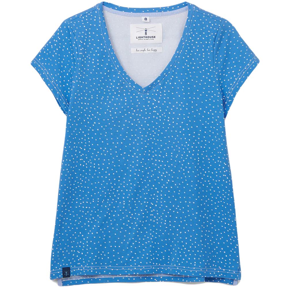 Lighthouse Ladies Ariana T-Shirt in Marine Blue Dot