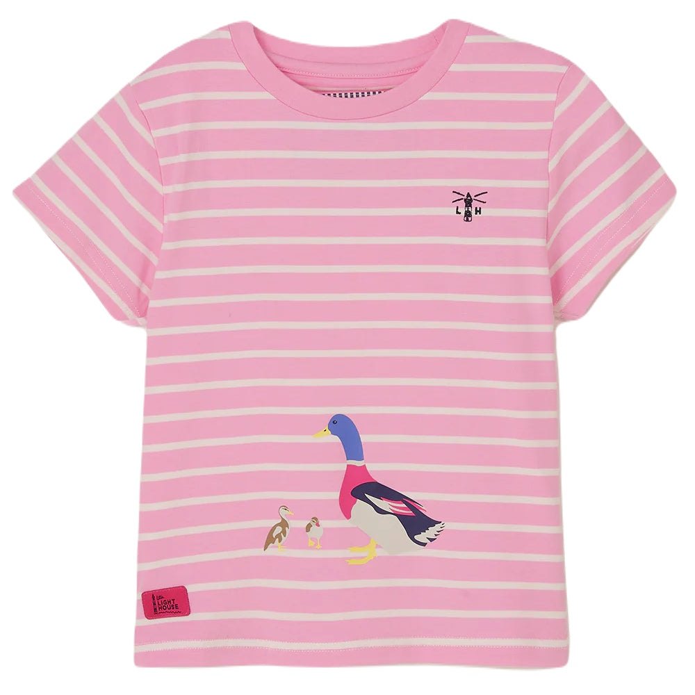 Lighthouse Girls Causeway T-Shirt in Duck Print 
