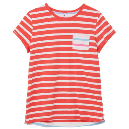 Lighthouse Ladies Causeway T-Shirt in Watermelon Stripe 