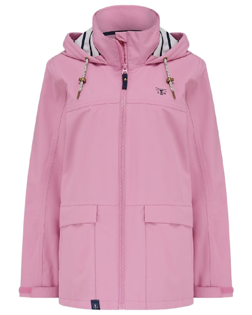 Pink coloured Lighthouse Ladies Beachcomber II Coat on white background