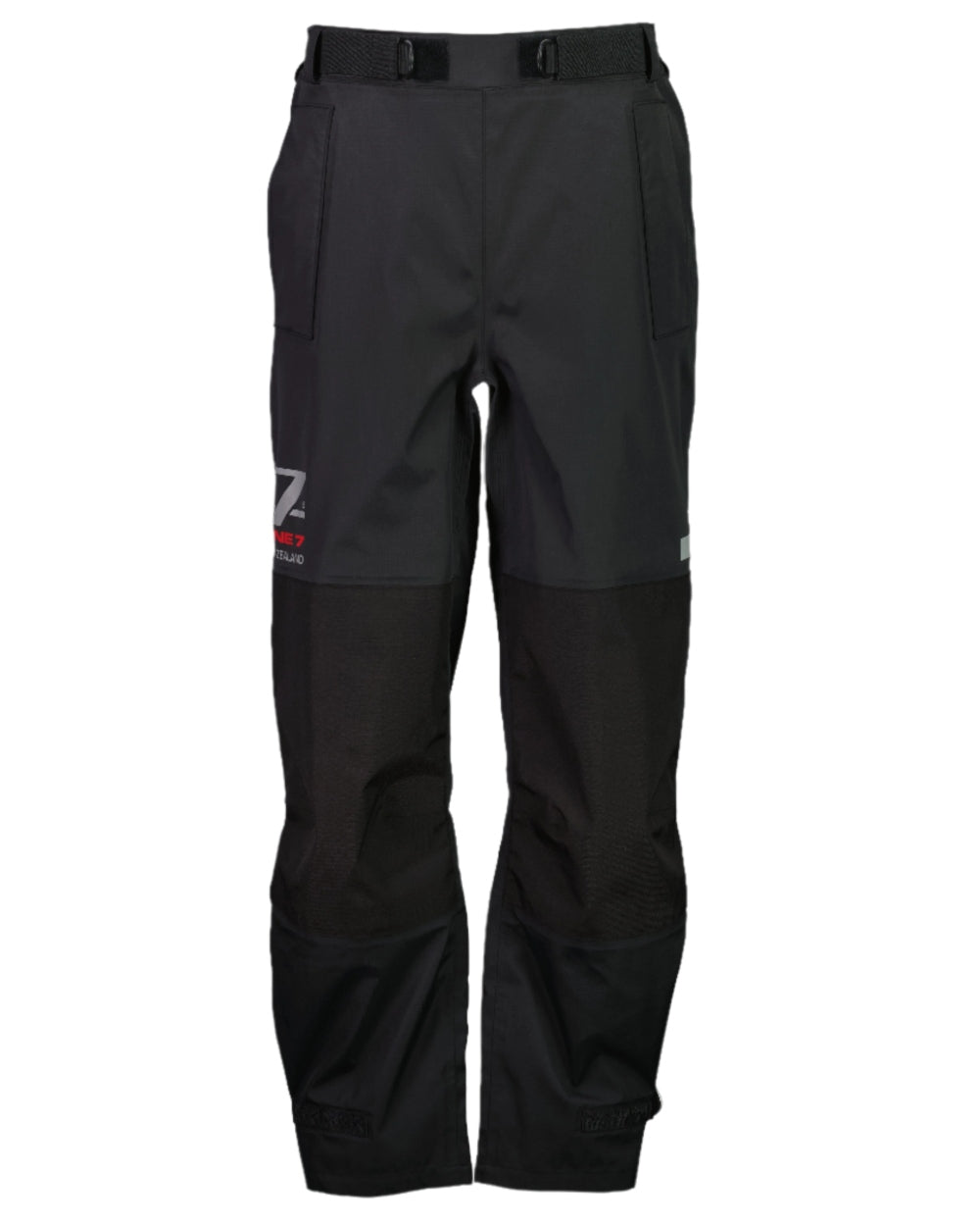 Black coloured Line 7 Mens Territory Storm Pro20 Waterproof Overtrouser on white background