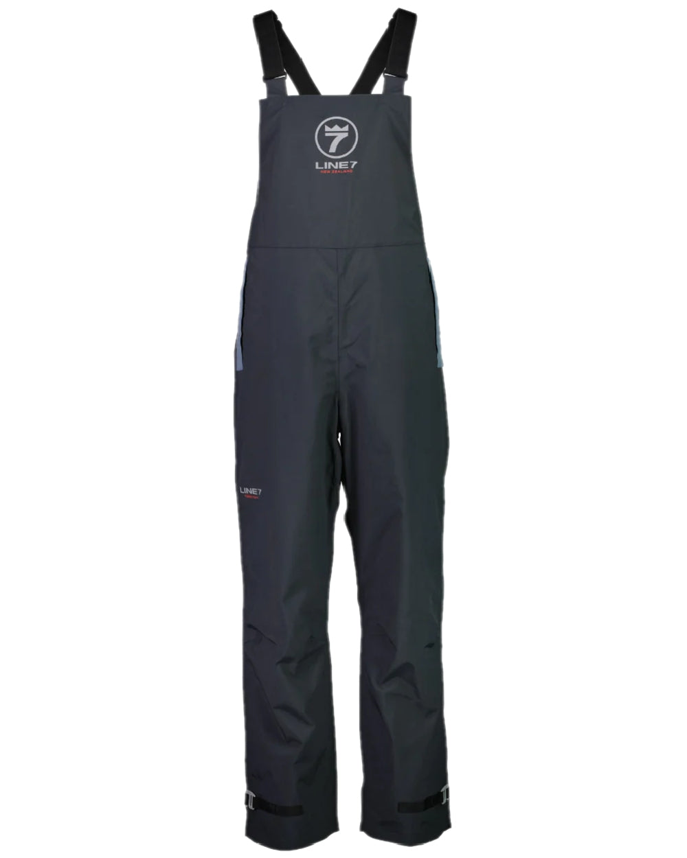 Stormy Weather Ebony Coloured Line 7 Womens Storm Armour10 Waterproof 2 Layer Bib Overtrouser on white background