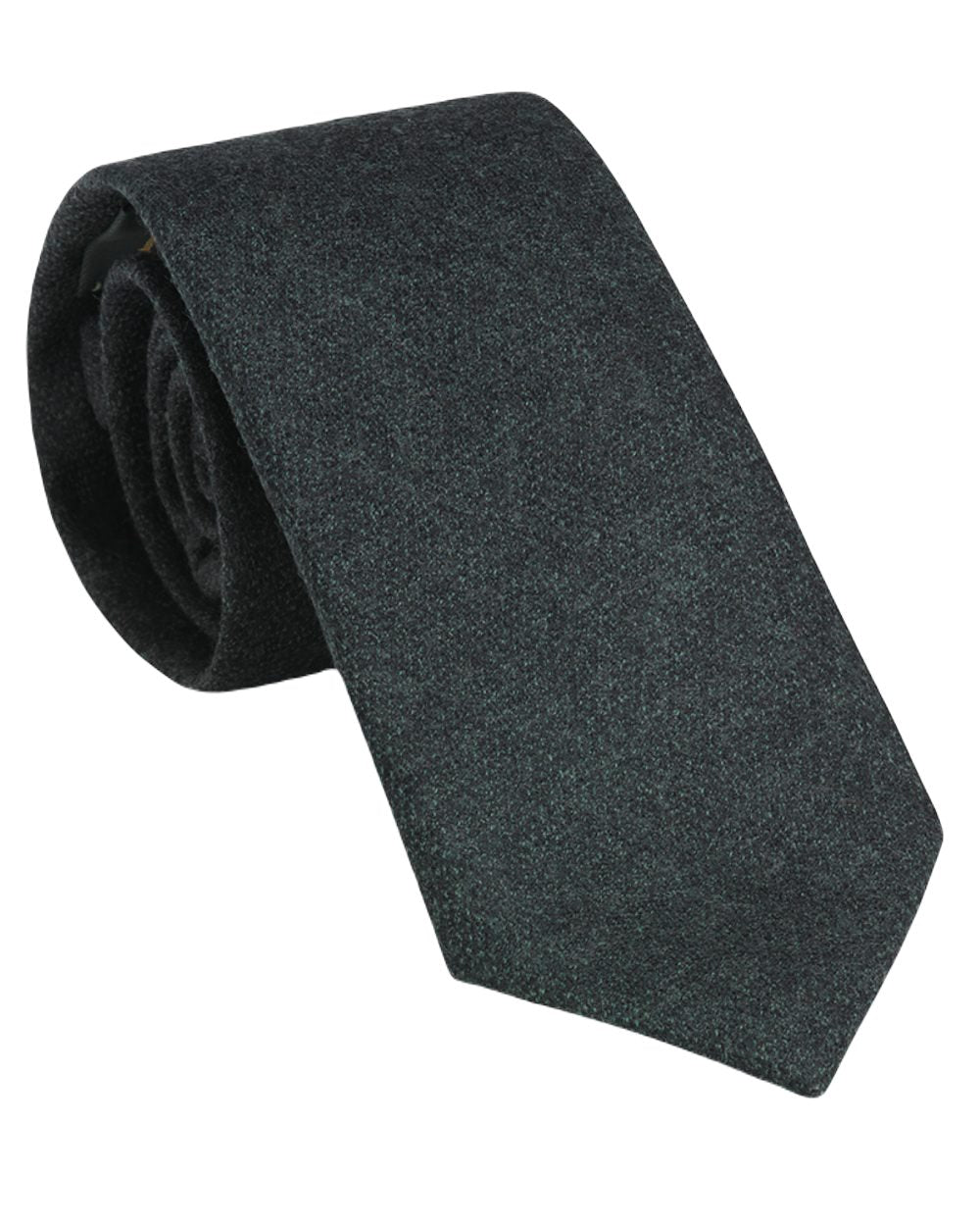 Loden Coloured Laksen Celtic Tweed Tie On A White Background 