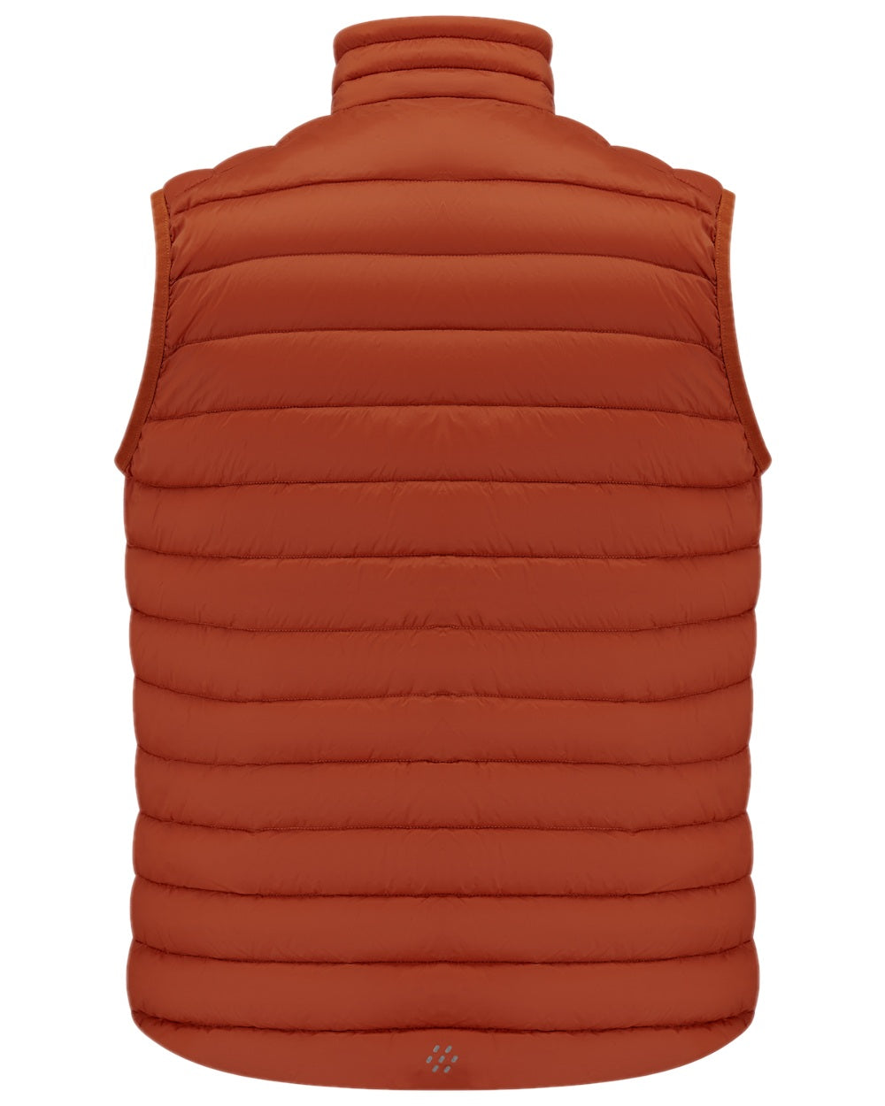 Burnt Orange Coloured Mac In A Sac Mens Synergy Gilet on white background