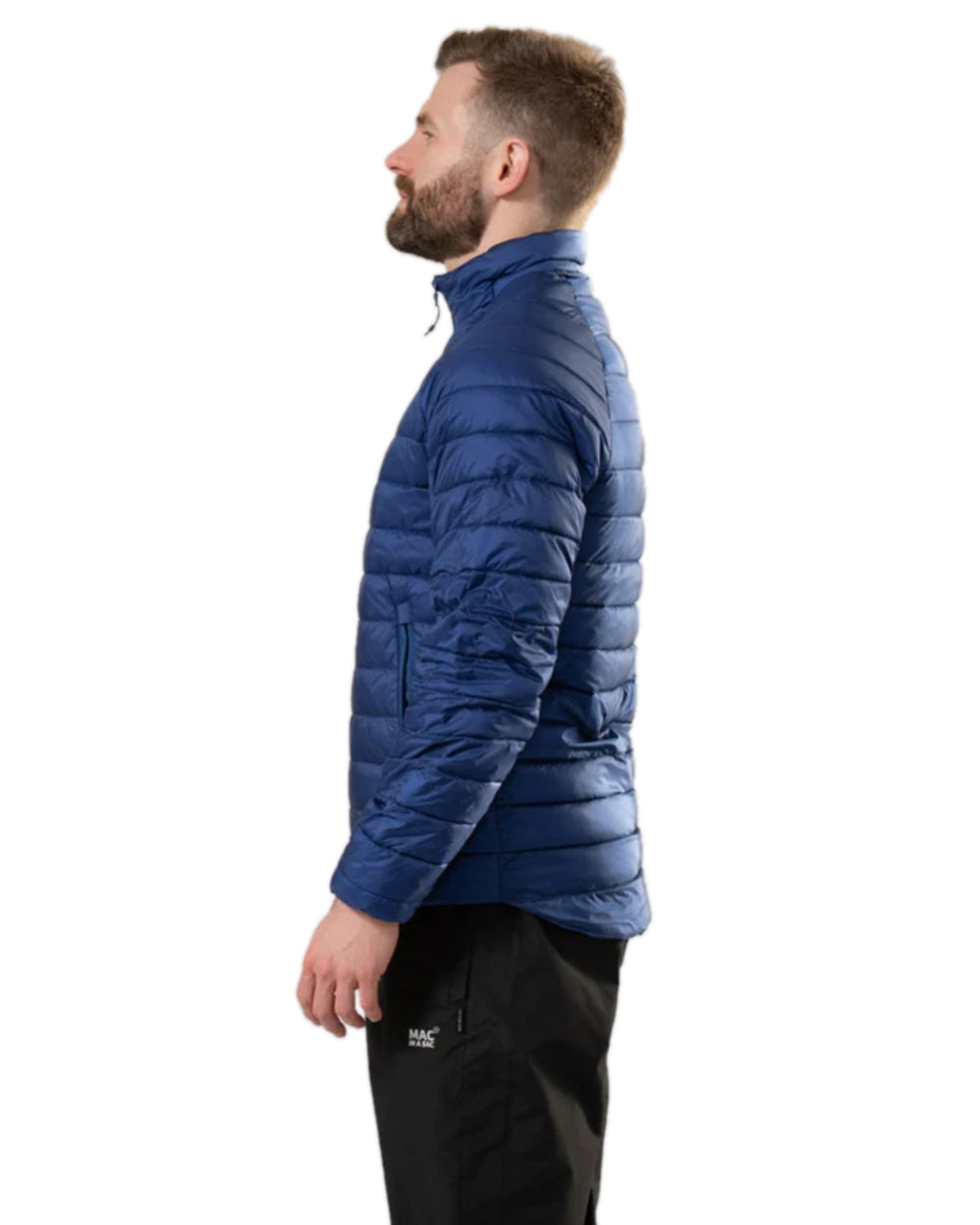Blue Coloured Mac In A Sac Mens Synergy Jacket on white background