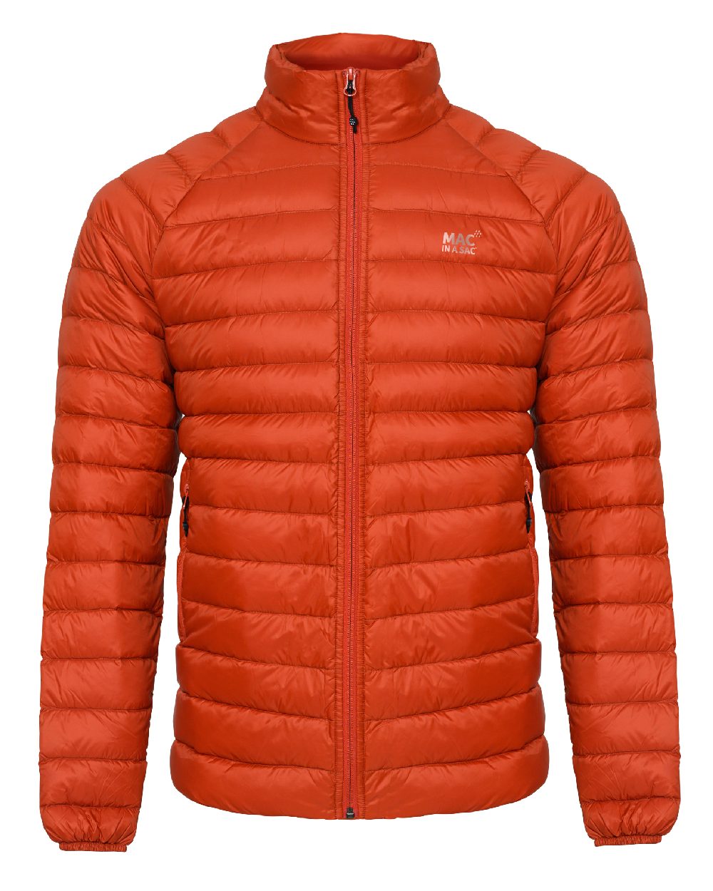 Burnt Orange Coloured Mac In A Sac Mens Synergy Jacket on white background