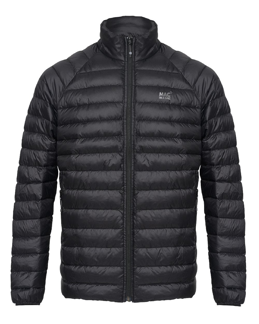 Jet Black Coloured Mac In A Sac Mens Synergy Jacket on white background