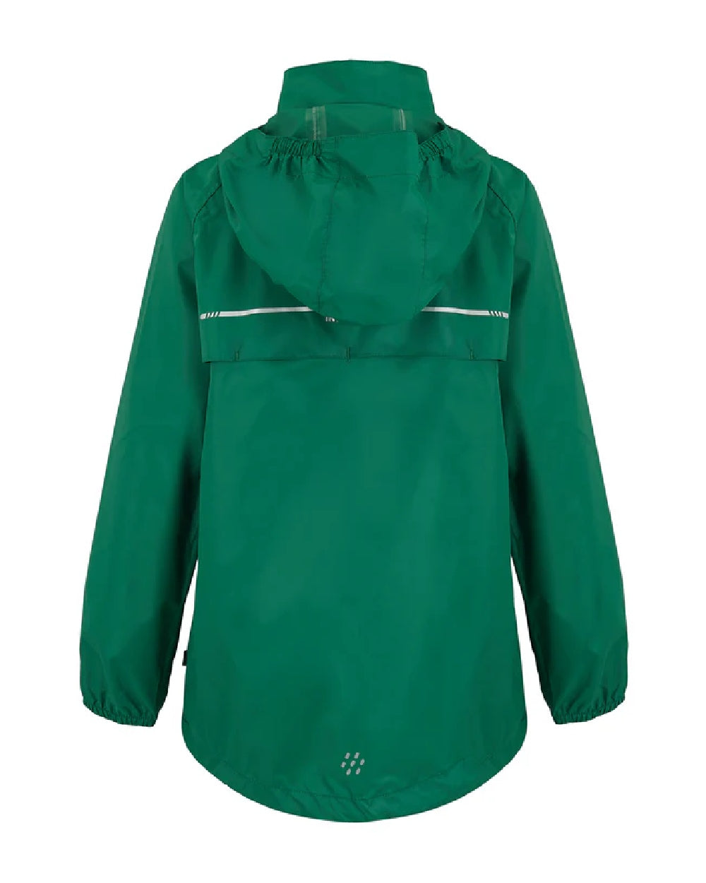 Bottle Green Coloured Mac In A Sac Mini Origin Packable Waterproof Jacket on white background