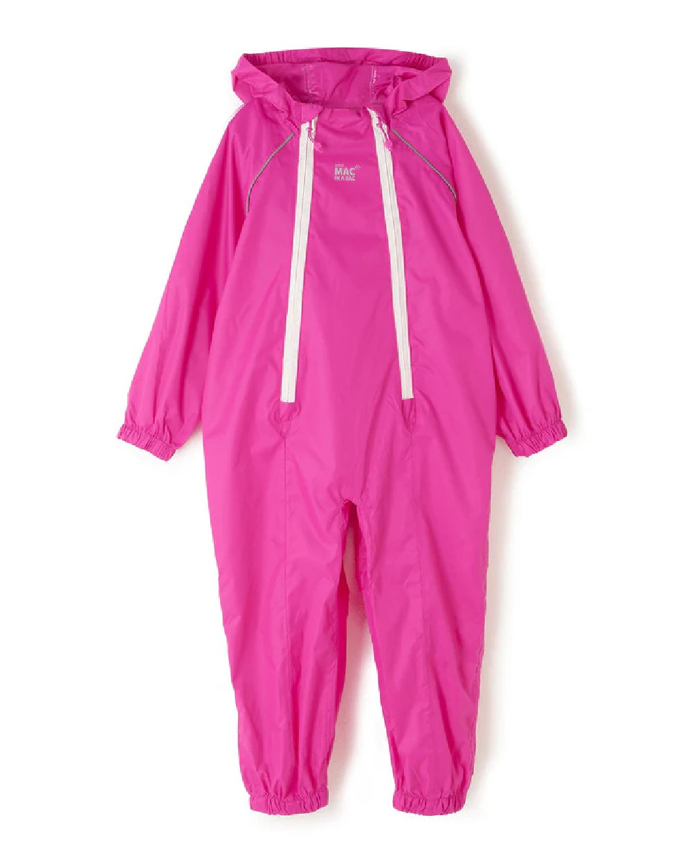 Pink coloured Mac In A Sac Origin 2 Puddlesuit on white background